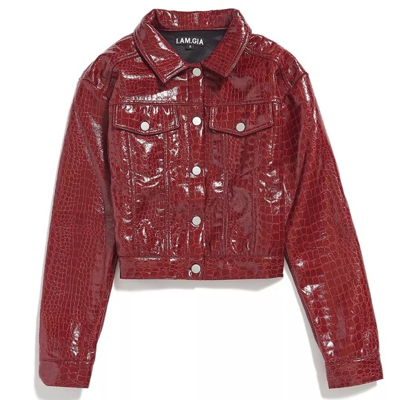 I.AM.GIA Jackets & Blazers - NWOT I.AM.GIA Tyler Faux Leather Jacket in Red Croc